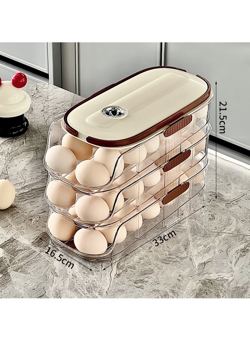 Double Row - Double Layer, Egg Storage Box Storage Container, Suitable For Refrigerator Door, Save Space - Image 2